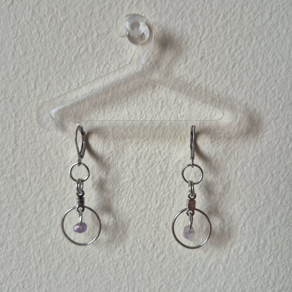 Dainty Crystal Accent Earrings - Picture 6 of 12